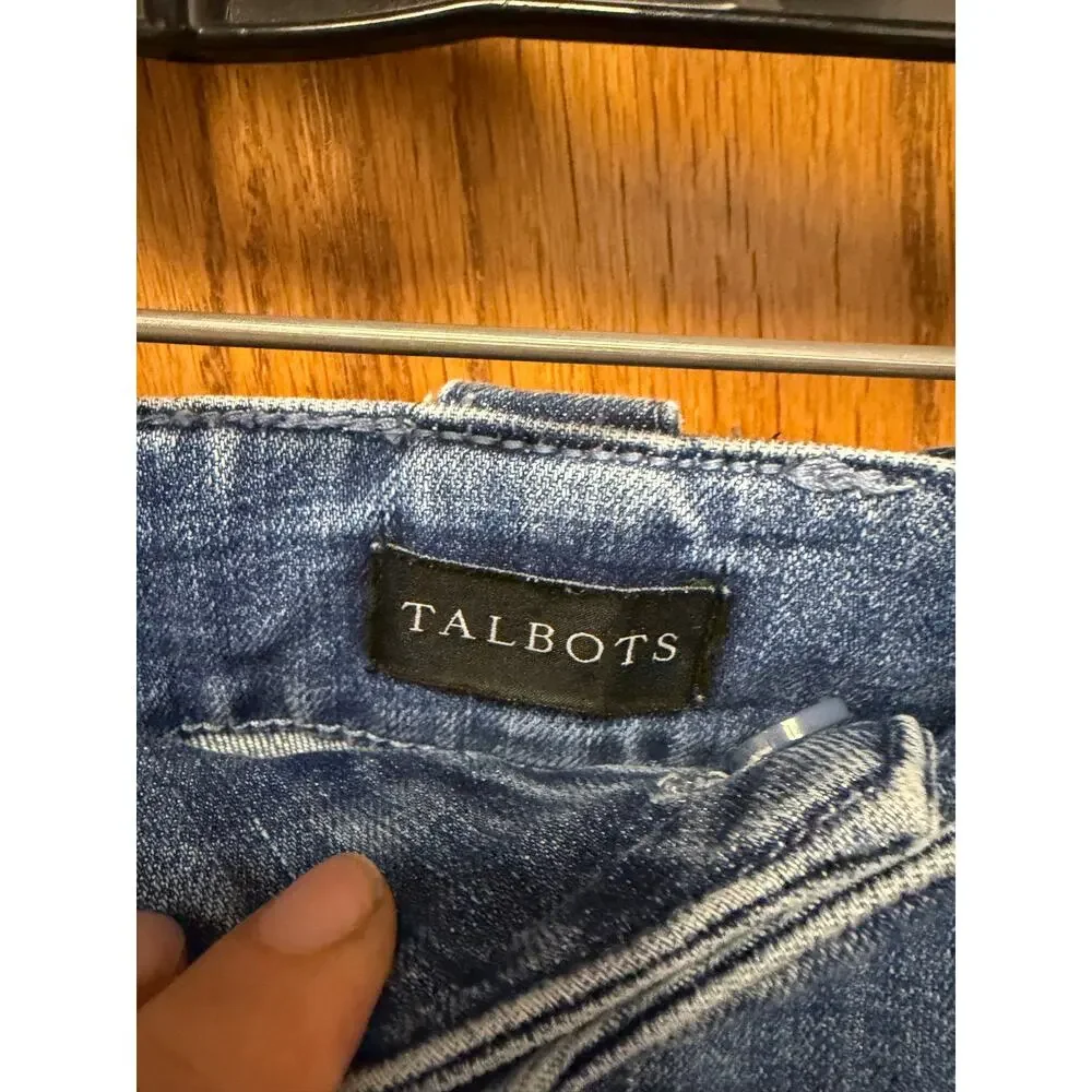 Talbots Sailor Jeans Women's 24W Plus Crop Denim Capri Button Detail Stretch - Picture 4 of 6
